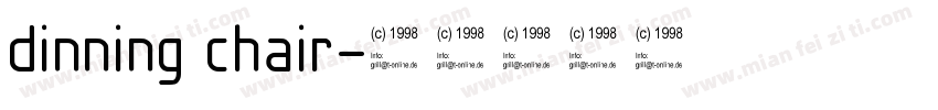 dinning chair字体转换